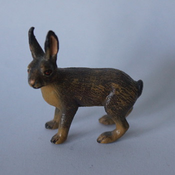 Cold Painted Bronze Hare - Animals