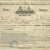Norddeutscher Lloyd Steamship Co, Baltimore Line Ocean Passage Ticket