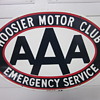 AAA Hoosier Motor Club Porcelain Sign