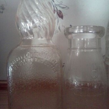 Sun Crest,NEHI, Milk bottle and Old Liquor bottle not sure of what kind