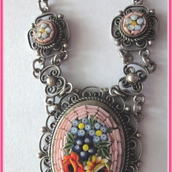 Silver Micro Mosaic necklace to complete my collection of this kind of jewelry - Fine Jewelry