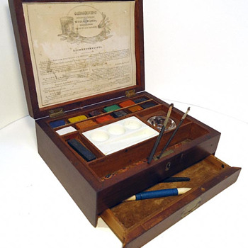 Paint Box of Artist's watercolors made by G.C. Osborne - Office
