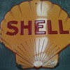 Embossed Shell Oil Clamshell Pectin 4 Feet Porcelain Sign Circa 1938