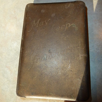 WW2 Bible with Heart shield & Ticket to heaven