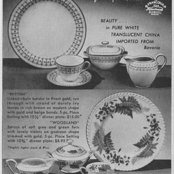Franconia China Advertisements