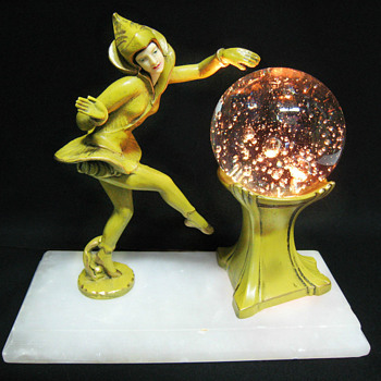 Another Pixie Lamp with Bubble Glass - DANSEUSE DES INDES by Ignacio Gallo - Art Deco