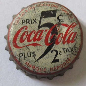 UNUSUAL COCA COLA BOTTLE CAP, CANADA - Coca-Cola