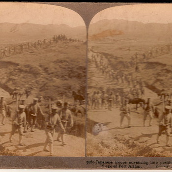Stereoscopic Japanese troop picture - Photographs