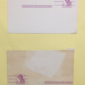 4-Cent Lincoln post card/ Is one a Misprint????? - Postcards