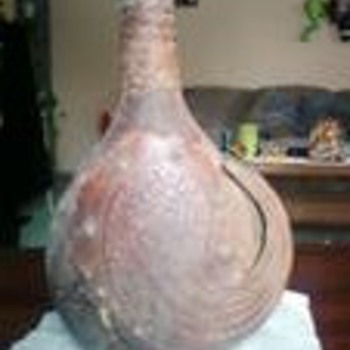 Leather fish scale flask
