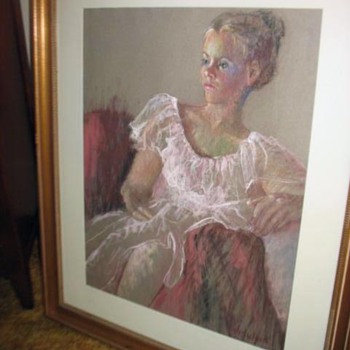 Pastel  "Reclining Lady"