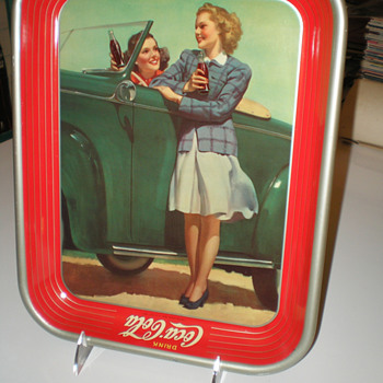 1942 Roadster Girl Coca-Cola Tray