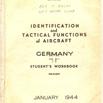 Identification & Tactical Functions of Aircraft~Germany, Jan., 1944
