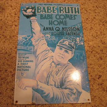 Shrinkwrapped Babe Ruth Babe Comes Home Tin Movie Poster - Baseball