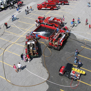 Service Personnel honored on Sept. 11th "Cruisin' For Our Heroes," 50 antique vehicles and Fire Engines