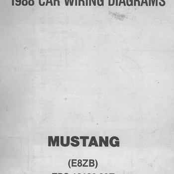 1988  Ford Mustang Wiring Diagrams