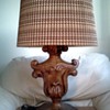 Unusual Wood Carved Lamp