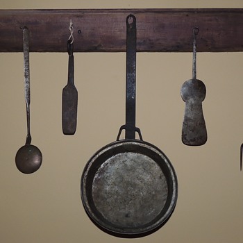 Collection of American Wrought Iron Hearth Tools & Kitchen Implements - 18th & 19th Century