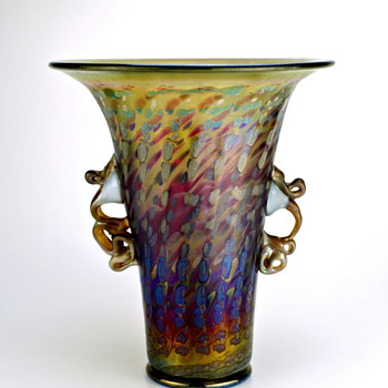 Jack Ink Iridescent Art Glass Vase (signed and numbered) made in Vienna Austria - Art Glass