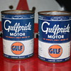 Gulf oil cans