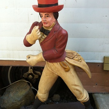Painted Statue, not a hitching post? - Advertising