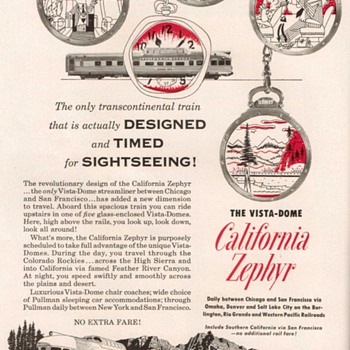 1953 - Western Pacific Railroad Advertisements
