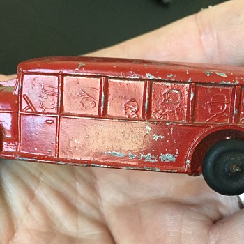 Antique Cast Touring Bus " Baggage" Toy Car - Model Cars