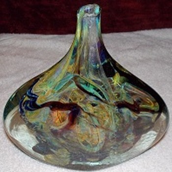 MICHAEL HARRIS, MDINA, MALTA..SIGNED BY MICHAEL HARRIS ICE CUT LOLLIPOP - Art Glass