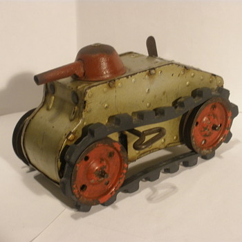 Tri-Ang Wind Up Tin Tank. 1920s, Pre Dates Marx version I believe.  - Model Cars