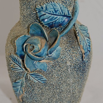 Unusual Blue Vase marked 86 and the artist/maker unknown - Art Pottery