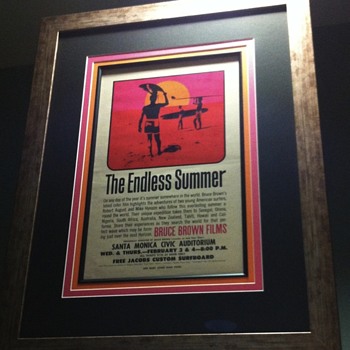Custom Framed 1964 Pop Art The Endless Summer Handbill - Movies