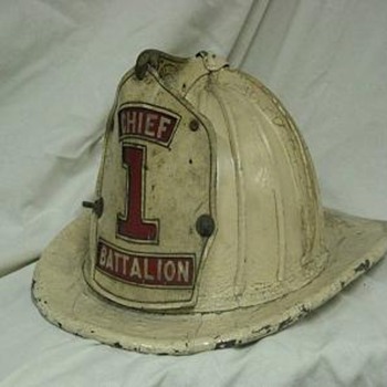 1960's era 16 comb white Cairns & Brother helmet - Firefighting