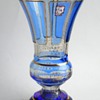 Ruckl blue panel overlay cut clear gilded label
