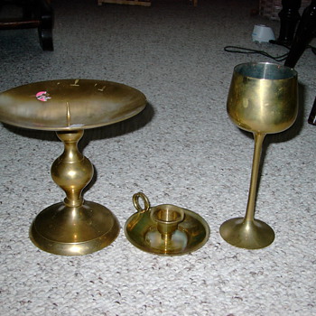 brass goblet candle holder