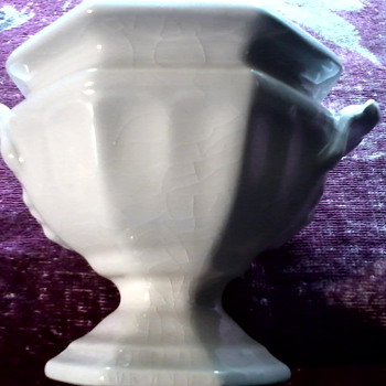 Tiny Little White Porcelain Urn / Circa 1956