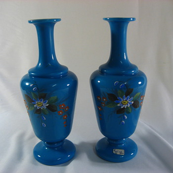 Blue bohemian glass - Art Glass