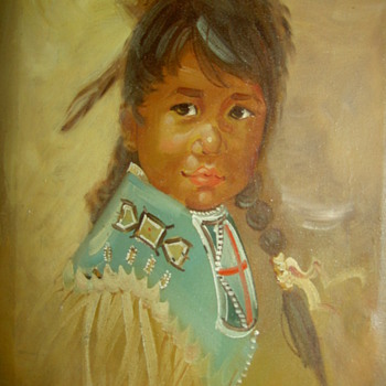 My absolute favorite Native American Indian oil painting.