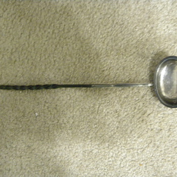 Sivler ladle with whalebone handle