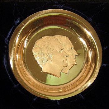 Limited Edition Sterling Silver 1973 INAUGURAL PLATE - Office