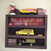 Hand crafted Coca-Cola shelf