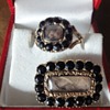 Mourning brooch and ring. 