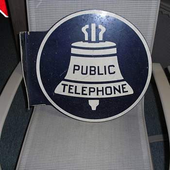 Vintage Bell System Payphone Sign - Telephones