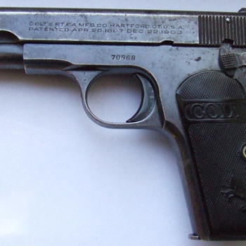 1903 Colt Automatic .380 hammerless carried at Normandy invasion - Military and Wartime