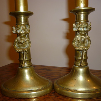 British 1930's candle sticks