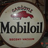 Gargoyle Mobiloil Socony Vacuum Doublesided Lollipop sign without base