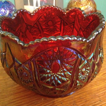 Carnival glass bowl - Glassware