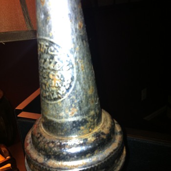 Glass oil bottle - Petroliana