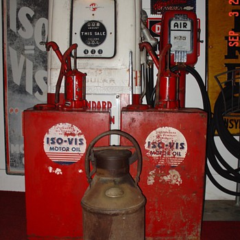 Original ISO-VIS Standard Oil Lubesters By Bennett and Standard Oil Of Indiana 5 Gallon Oil Can - Petroliana