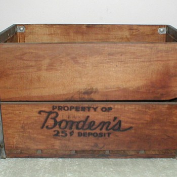 Borden's Wood Milk Crates