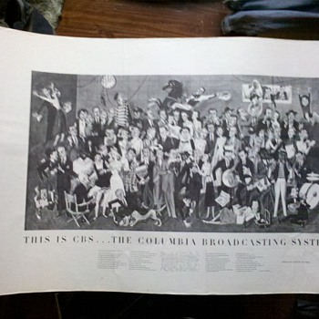  Golden age Radio poster, CBS schedule - Posters and Prints